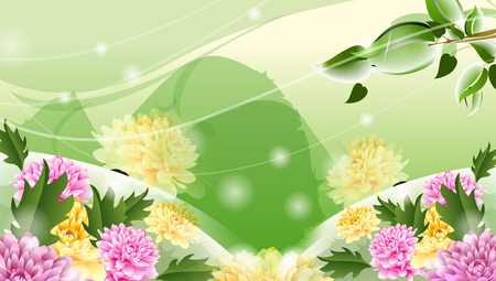 Summer 2 - flowers, chrysanthimums, summer, spring, stars, firefox persona, swirls, leaves