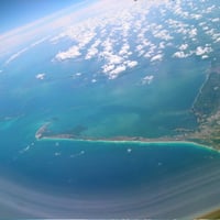 Varadero, Cuba from air.