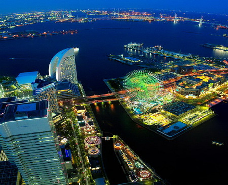 Yokahama Japan - japan, lights, skyscrapers, beauty, city, buildings, yokahama