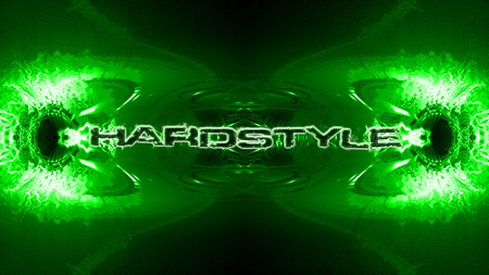 Hardstlye - style, hard, electricity, shock, music, green, wave, vibrate