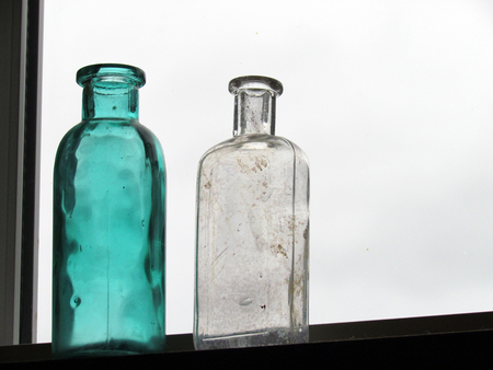 Blue Flare - white, colour, window, cloudy, dark, grey, blue, color, bottle