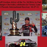 celebrates in Victory Lane at Phoenix International Raceway