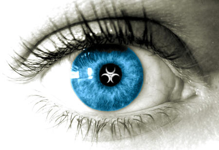 Biohazard Eye - eye, biohazard, blue, eyes