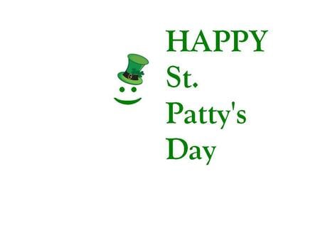 St. Patty's Wallpaper - white, face, green, hat