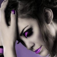 Purple make up