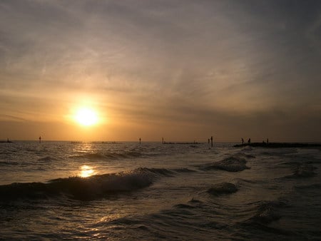 Sunset - beaches, beach, shore, sunset