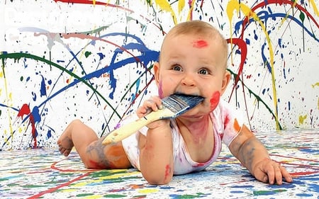 Document Creativity - abstract, creativity, paint, photography, colors, baby, child