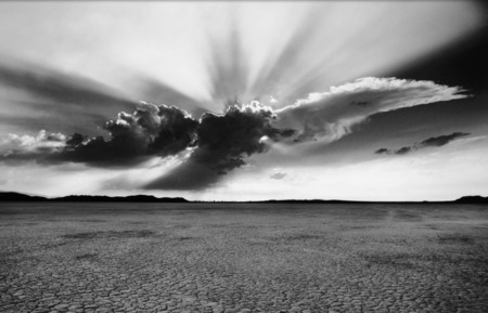 Cloudy Heavens - black and white, clouds, heavens, sun