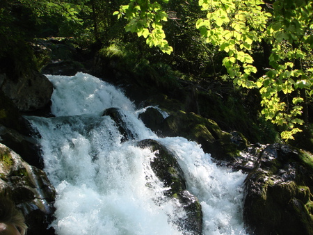 swiss waterfall - water, switzerland, nature, waterfall