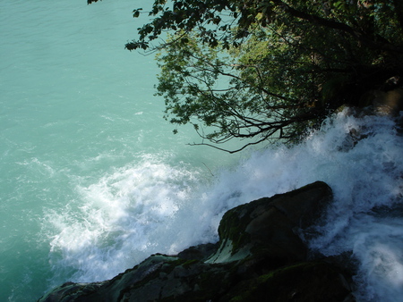 swiss waterfall - water, switzerland, nature, waterfall