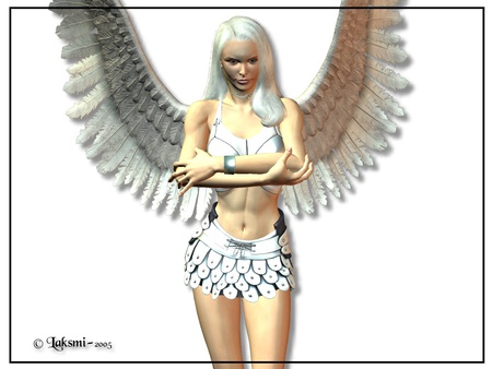 White Angel - white, fantasy, other, angel