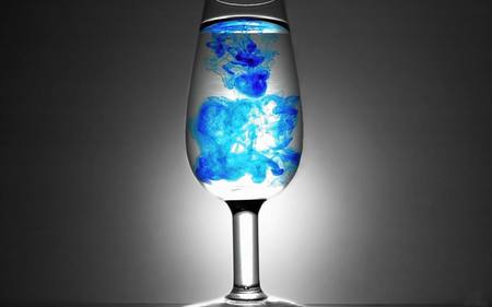 Glass-with-blue-liquid - water, blue, 3d, liquid, glass