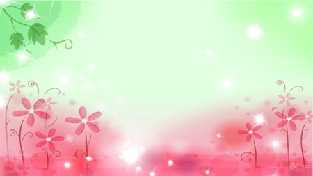 Summer Four - stars, summer, spring, abstract, pink, green, leaves, flowers, firefox persona, lights