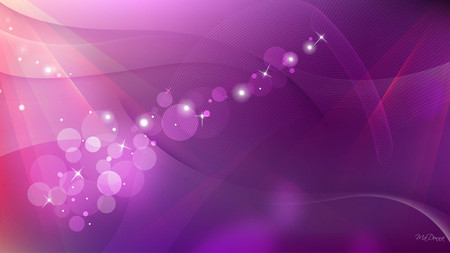 Pink Waves - bokeh, purple, stars, pink, lines, firefox persona, shiny, waves