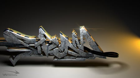 3D Graffiti - graffiti, abstract, 3d, art