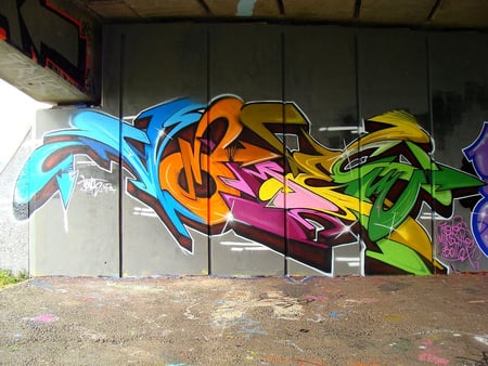 Graffiti - graffiti, abstract, colours, art