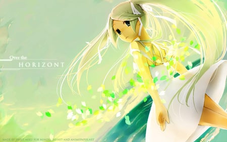 hatsune-miku-vocaloid - hatsune, girl, hair, anime, green, cute, dress