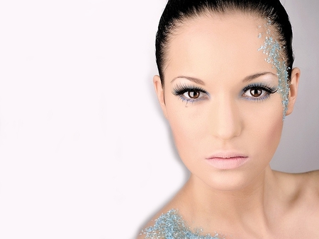 Glitter - makeup, glitter, model, shoulder