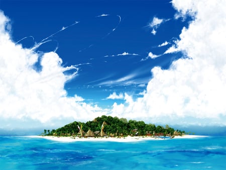 Island - nature, oceans, sky, islands