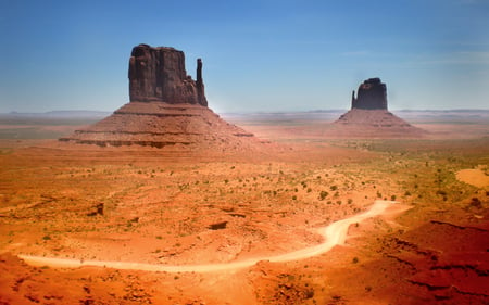 Monument Valley - utah, skies, national park, nature, blue, beautiful, deserts