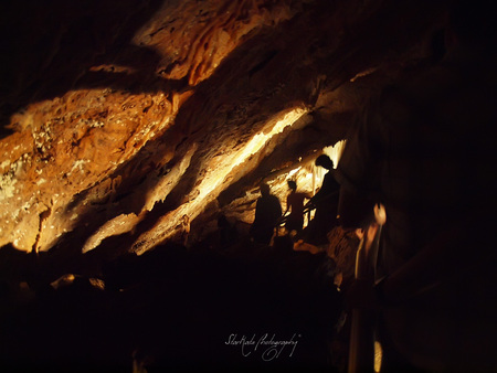 Silhouettes - cave, people, beautiful, rock, limestone, silhouettes, starkatz, shadows, enchanted, mysterious