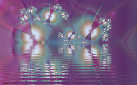 Butterfly Dreams - fractal, 2d, water, other, cg, purple, butterfly, pretty, pastel