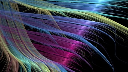 abstract of filaments - filaments, colorful, abstract, strands