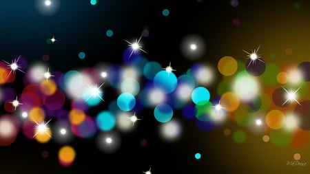 Bokeh and Lights - bokeh, circles, lights, bright colors, stars