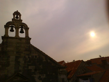 evening - evening, bels, roofs, sky