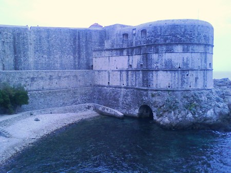 old town - dubrovnik, walls, cloudy weather, sea, old town