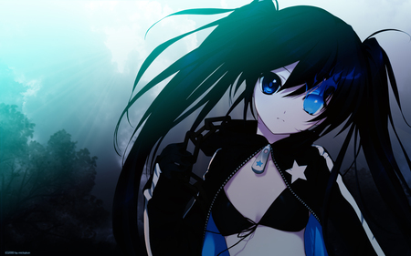 Blackâ˜…Rock Shooter - art, beautiful, anime, awesome, anime girl, artistic