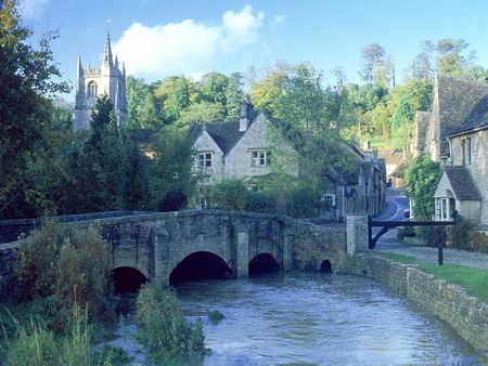 Castle Combe Cotswolds England.