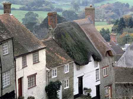 Cottages Shaftsbury Dorset England. - houses, england, street, architecture, wallpaper, new, cottages