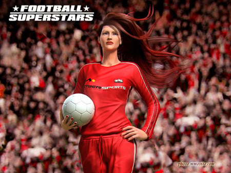 Cyber Football Player - abstract, girl, cyber girl, footbal player, cyber