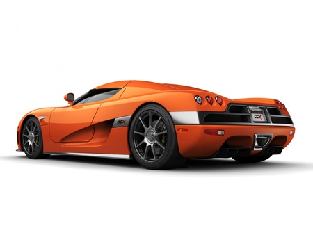 A Lovely Car !!! - white, background, koenigsegg, sports, car, orange, european