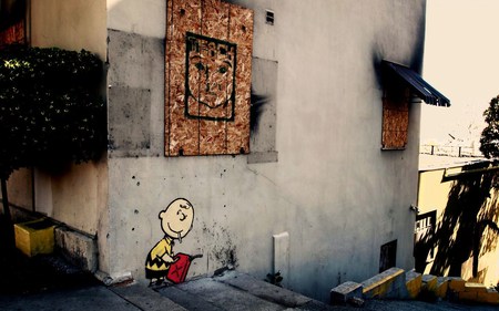 Banksy Charlie Brown - charlie, brown, banksy, graffiti, art