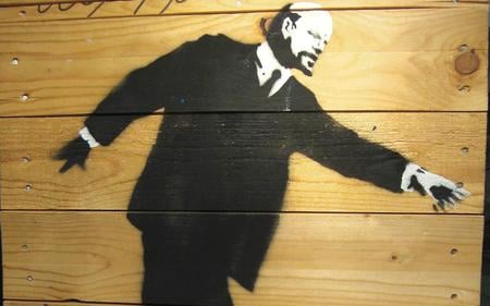 Banksy Lenin - graffiti, lenin, banksy, art