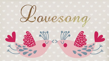 Lovesong - singing, birds, summer, tan, spring, pink, firefox persona, country, hearts