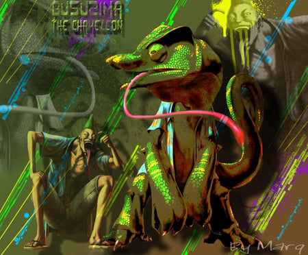 Busuzima - bloody, roar, busuzima, beast, chameleon