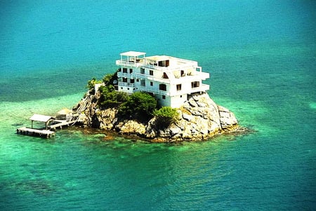 House in a island