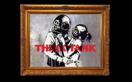 Banksy Think Tank - blur, banksy, graffiti, think tank, art