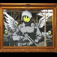 Banksy Riot Police