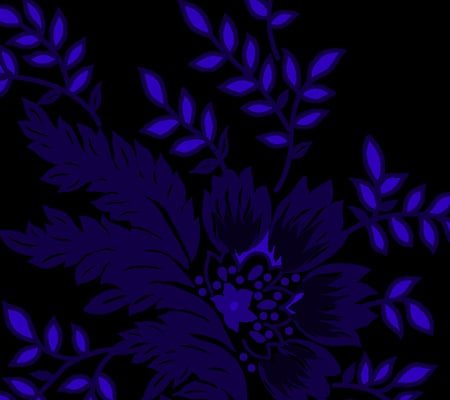 Midnight Blue Flowers - beauty, glow, blue, night, flowers