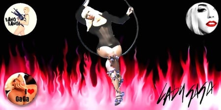 Walk Walk Fashion Baby - awesome, lady gaga, singer, flames