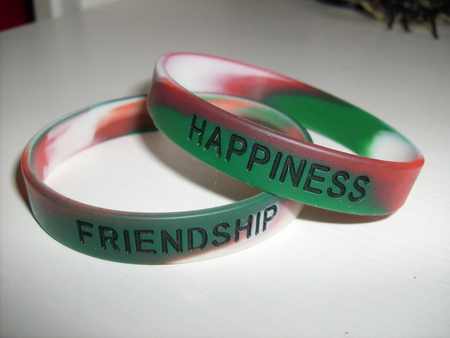 Friendship & Hapiness - white, red, green, friend, happy