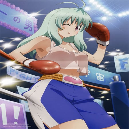 champion - boxing, champion, blue hair, knockout