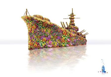 FLORWARSHIP - ship, flower, battle, power