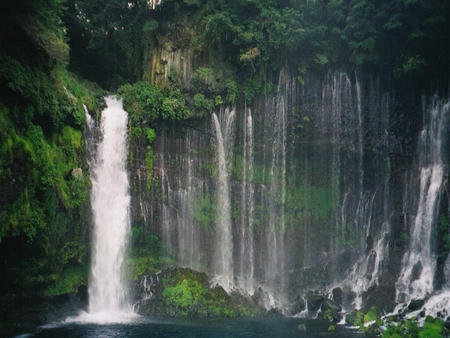 Falls - nature, falls, forests, rocks