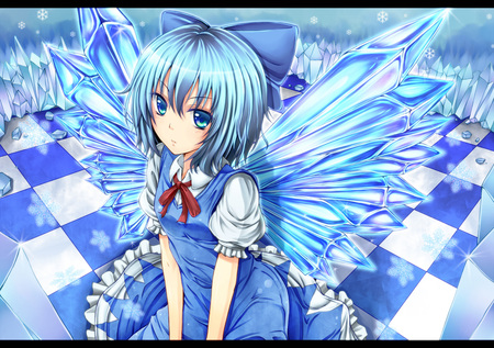 Cirno - pretty, angel, touhou, blue