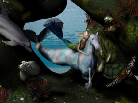 unchained Waters - fantasy, water, mermaid, other